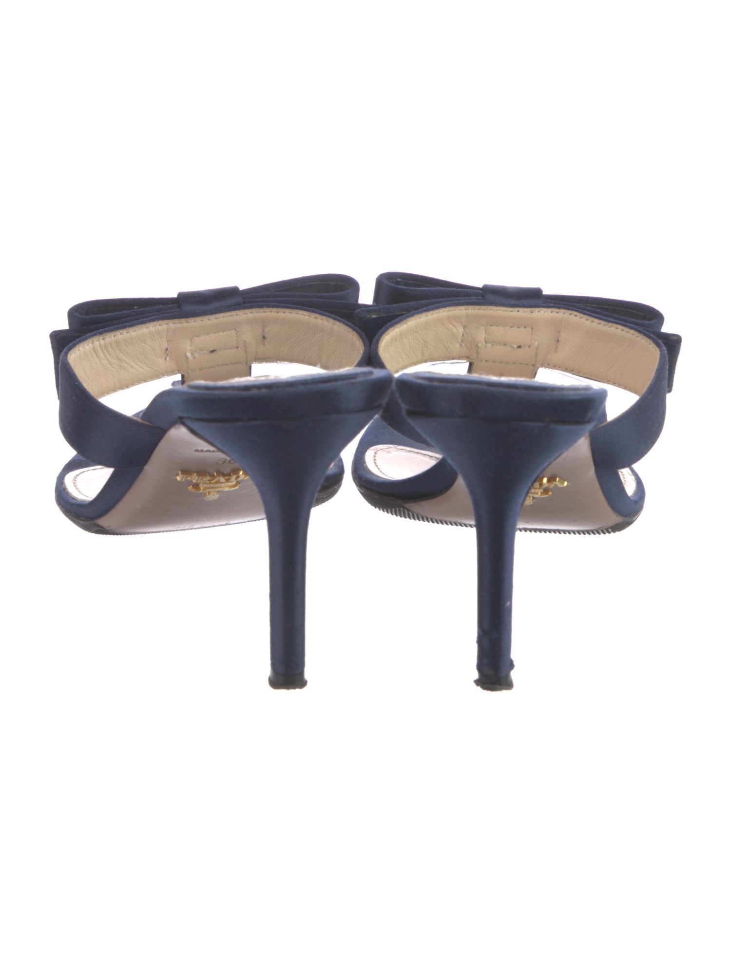 Prada Satin Bow Accents Slides